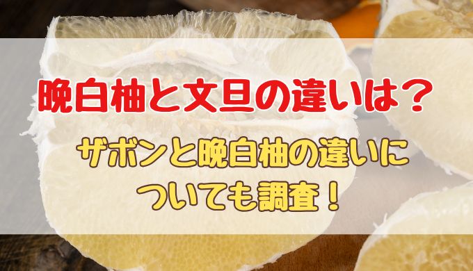 晩白柚と文旦の違いは?ザボンと晩白柚の違いについても調査! - kaidou blog